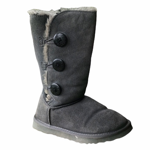 UGG Shoes - UGG Grey Tall Button Boots